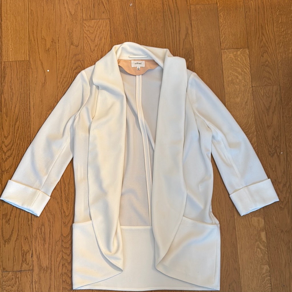 Wilfred White Cardigan/Blazer From Aritzia